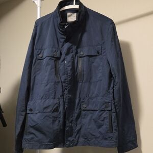 Zara Navy Military-Style Field Jacket Size XL